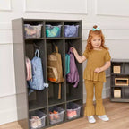 Streamline 3-Section Coat Locker with Cubby Storage, Classroom Furniture