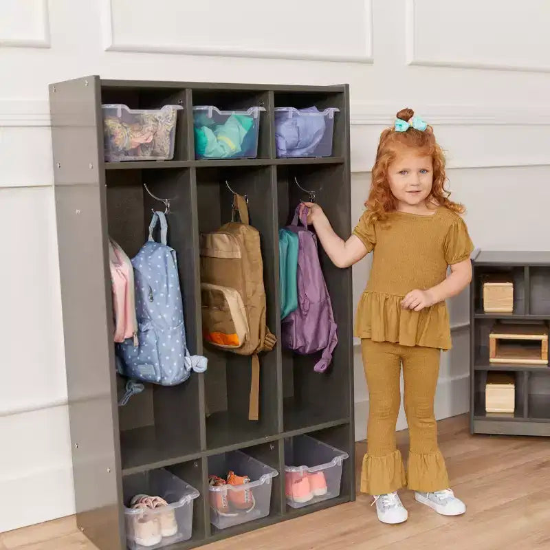 Streamline 3-Section Coat Locker with Cubby Storage, Classroom Furniture