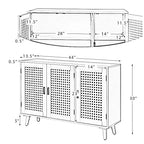 Alexis 3-Door Accent Cabinet with Lattice Doors Storage Sideboard