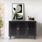 Alexis 3-Door Accent Cabinet with Lattice Doors Storage Sideboard