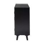 Alexis 3-Door Accent Cabinet with Lattice Doors Storage Sideboard