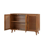 Alexis 3-Door Accent Cabinet with Lattice Doors Storage Sideboard