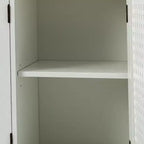 Alexis 3-Door Accent Cabinet with Lattice Doors Storage Sideboard