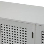 Alexis 3-Door Accent Cabinet with Lattice Doors Storage Sideboard